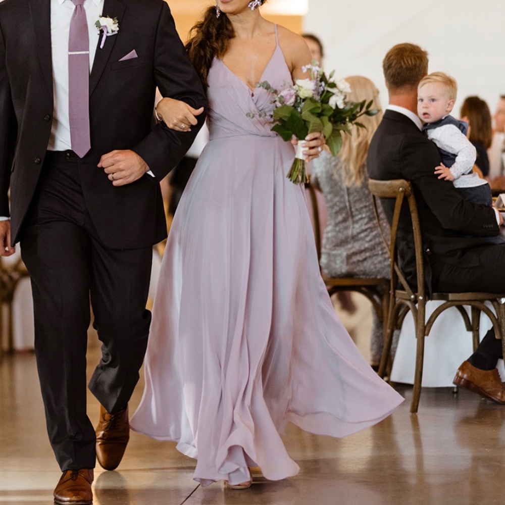 LAVENDER WEDDING GUEST DRESS